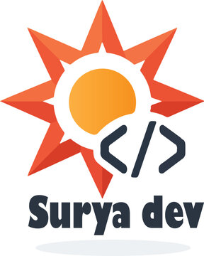 surya dev logo icon vector white background .
