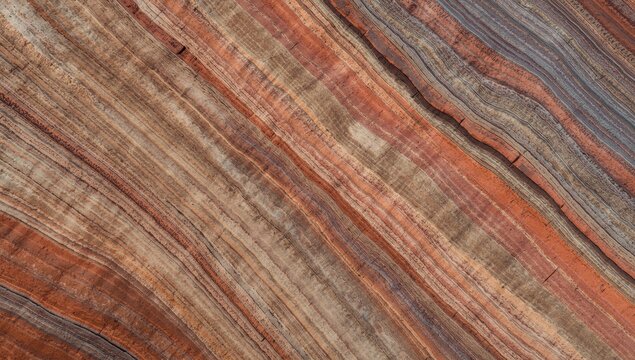 Colorful Natural Stone Surface with Striations and Layers