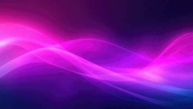 Abstract Colorful Waves in Pink and Purple Gradient Background