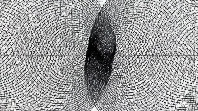 Exploring a dynamic wave pattern on a grid background