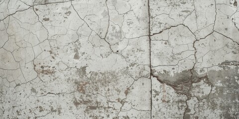 Obraz premium Aged Cracked Wall Surface with Peeling Paint in Neutral Tones