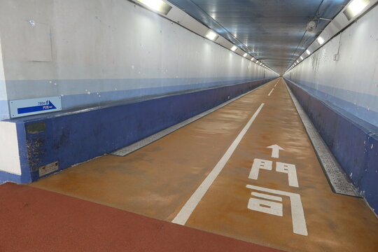The Kanmon Pedestrian Tunnel connecting Moji and Shimonoseki , Japan, May 13, 2026