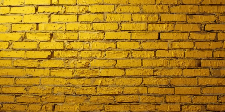 Textured Yellow Brick Wall with Natural Lighting