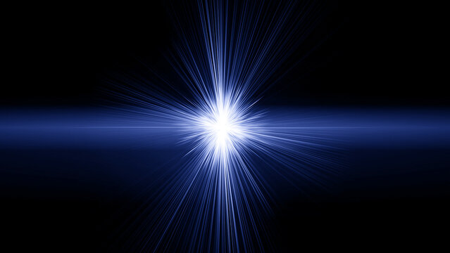 Bright starburst effect with radiating lines against a dark background a digital illustration abstract afterglow airglow