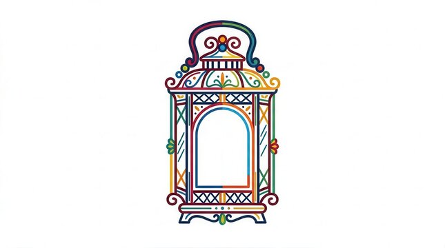 colorful lantern with intricate design