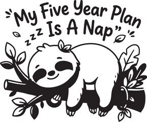 Obraz premium A sleeping sloth is titled 