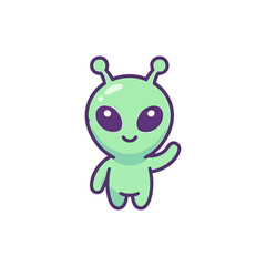 Fototapeta premium Cute Colorful Astronaut Vector Illustration Set