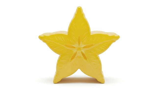 Fresh yellow star fruit isolated