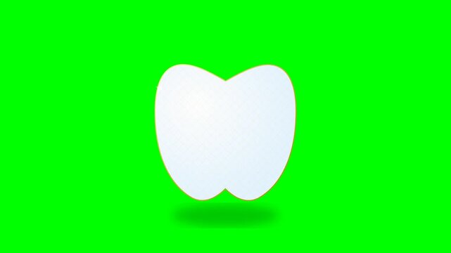 tooth icon, sparkling clean teeth, animated healthy teeth with happy smiling face emoticons, animated healthy teeth icon, green screen alpha looping