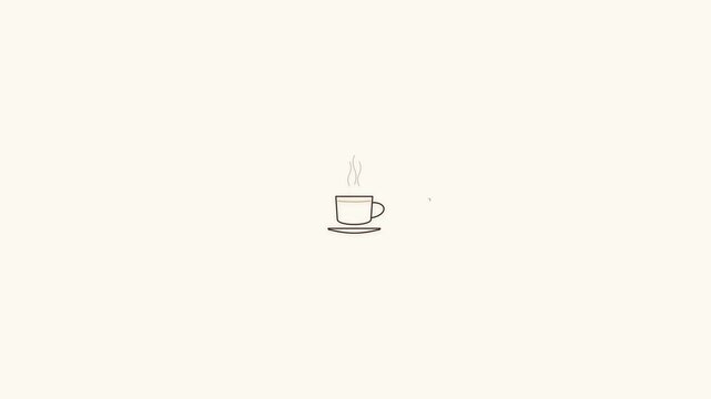 smoky coffee cup icon animated icon smoky coffee and tea cup green screen icon 4k