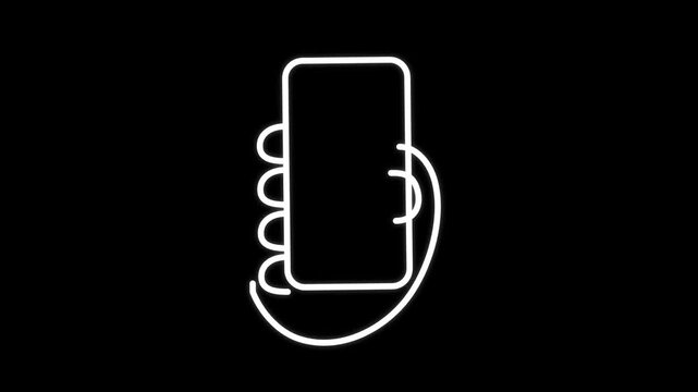 the cellphone is shaken animated icon shaking the cellphone 4k looping