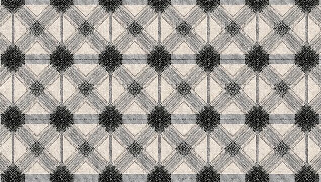 Geometric Black and White Pattern on Textured Background