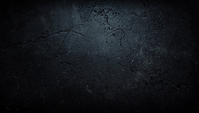 Dark Textured Concrete Background - Grunge Surface, Deep Shadows, Moody Atmosphere