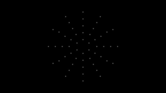 sonar pulse animation radial halftone white dots glowing ripple abstract tech loop background 4K