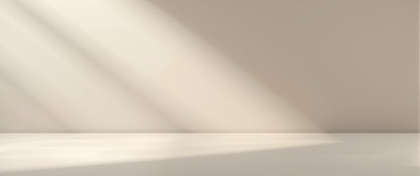 Smooth minimal surface backdrop featuring gentle shadow and copy space