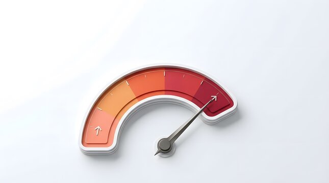 Dashboard speedometer gauge showing high performance