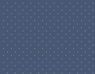 Seamless polka dot pattern background featuring small white dots arranged in a neat grid on a muted dark blue textured fabric surface. This versatile minimalist design is perfect for apparel. © HEMEL