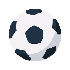 Fototapeta premium Flat 2D illustration of Soccer Ball, simple modern design, isolated on a white background.
