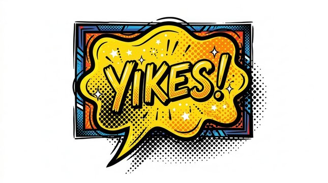 Comic speech bubble with 'YIKES!' text