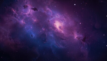 Colorful Nebula in Deep Space with Purple and Blue Tones © NeuralNiche