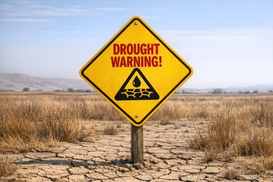 A yellow warning sign sits on the side of a road, cautioning drivers to beware of potential hazards
