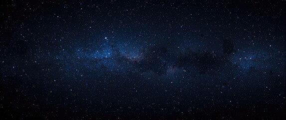 Starry Night Sky with Nebula and Galaxy in Deep Blue Darkness © NeuralNiche