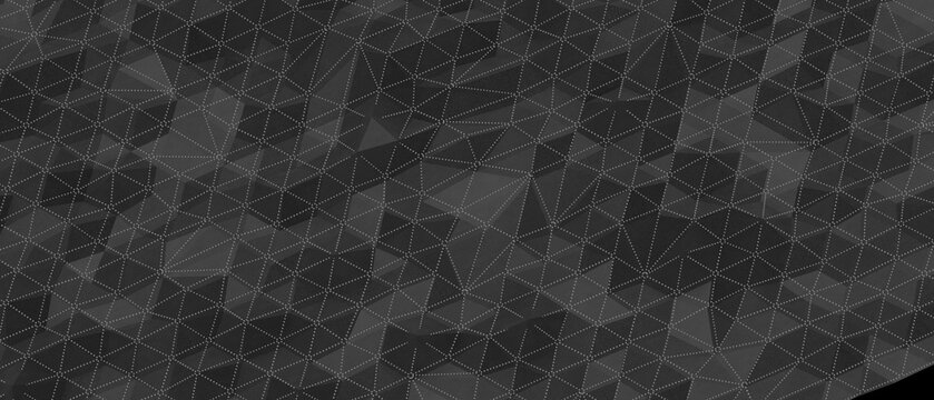 Dark abstract geometric pattern of interconnected triangles with subtle texture.