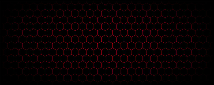 abstract hexagon dark red background