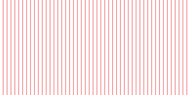 Seamless pattern with vertical red stripes isolated on transparent background