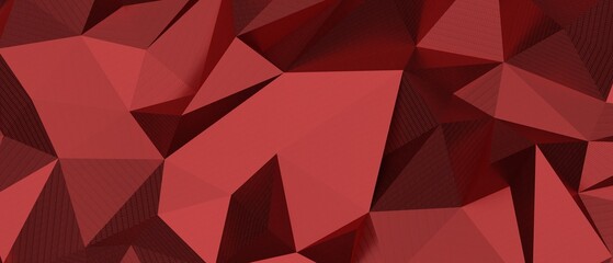 Naklejka premium Dynamic red polygonal background with sharp edges and depth, conveying modernity.