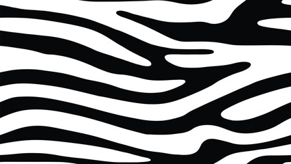 A striking close up view of a black and white zebra pattern background © MdSafi