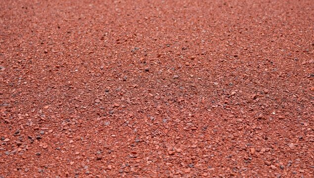 Red Gravel Ground Surface with Texture in Natural Light