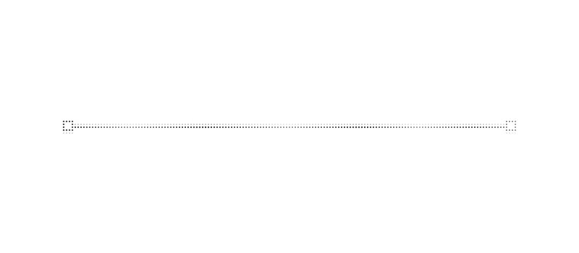 Halftone horizontal line with square ends
