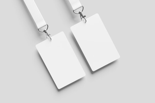 Blank ID Card Mockup - 3D Illustration