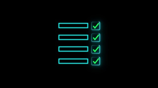 Checklist Animation with Completed Task Checkboxes, Digital To Do List Interface, Task Management, Productivity Dashboard, UI UX Motion Graphics..