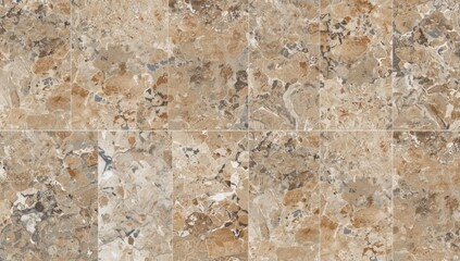 Obraz premium Textured Beige Stone Tile Pattern - High Detail, Warm Tones, Seamless Design