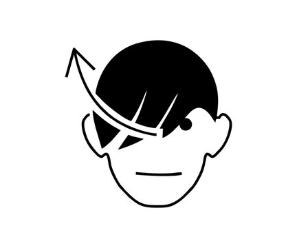 BP 012: Move hair icon sign. Behaviors of the public vector design and illustration.
