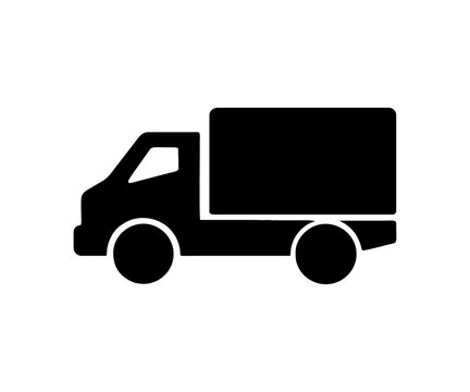 Fast delivery icon. Truck symbol. Free shipping, express delivery, fast van vector design and illustration.