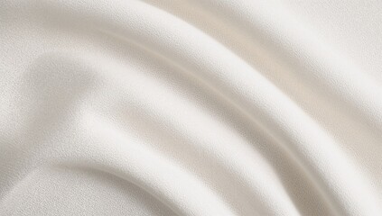 Fototapeta premium Soft White Fabric Texture with Elegant Draping and Subtle Sheen
