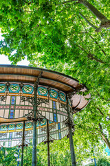 Fototapeta premium old pavilion the park in san sebastian spain