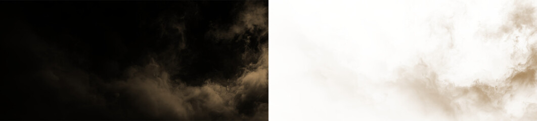 Fototapeta premium Soft brown clouds on a transparent background showing subtle movement and texture in light
