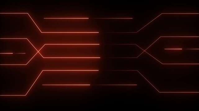 Glowing neon AI innovation background polygonal microchip AI chip technology electronic circuit board texturea animation on black background,,,,