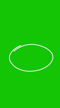 Circle highlighter scribble animation on black background. Hand drawn marker pen effect with dynamic motion.  Thin line to highlight text. Alpha channel. 4k