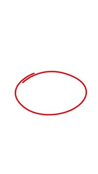 Circle highlighter scribble animation on black background. Hand drawn marker pen effect with dynamic motion.  Thin line to highlight text. Alpha channel. 4k