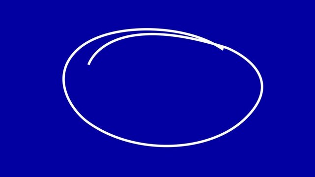 hand drawn circle on white background animation video, Hand Drawn Oval Highlight Effect, 4k circle animation Hand Drawn Scribble Circle animation.