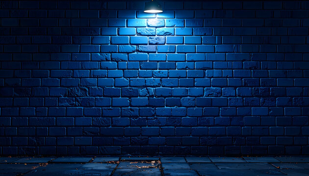 Brick wall displays warm light beam in moody atmospheric urban minimalist and vertical style generative AI