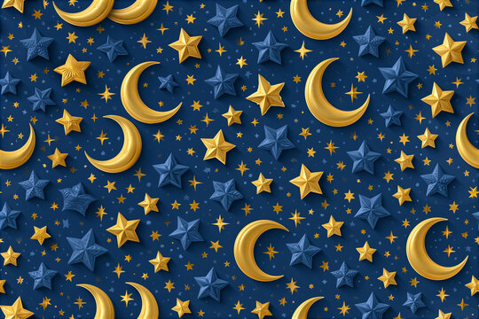 Seamless 2.5D Gift Box and Ribbon Wrapping Paper Pattern
