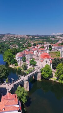 Establishing Shot of Church of Saint Goncalo, Amarante, Portugal