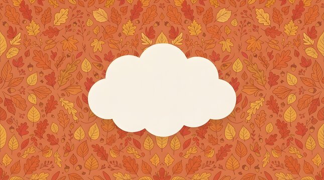 Autumn thanksgiving background festive fall leaves cloud design for holiday graphics