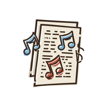 Music Sheet with Musical Notes
